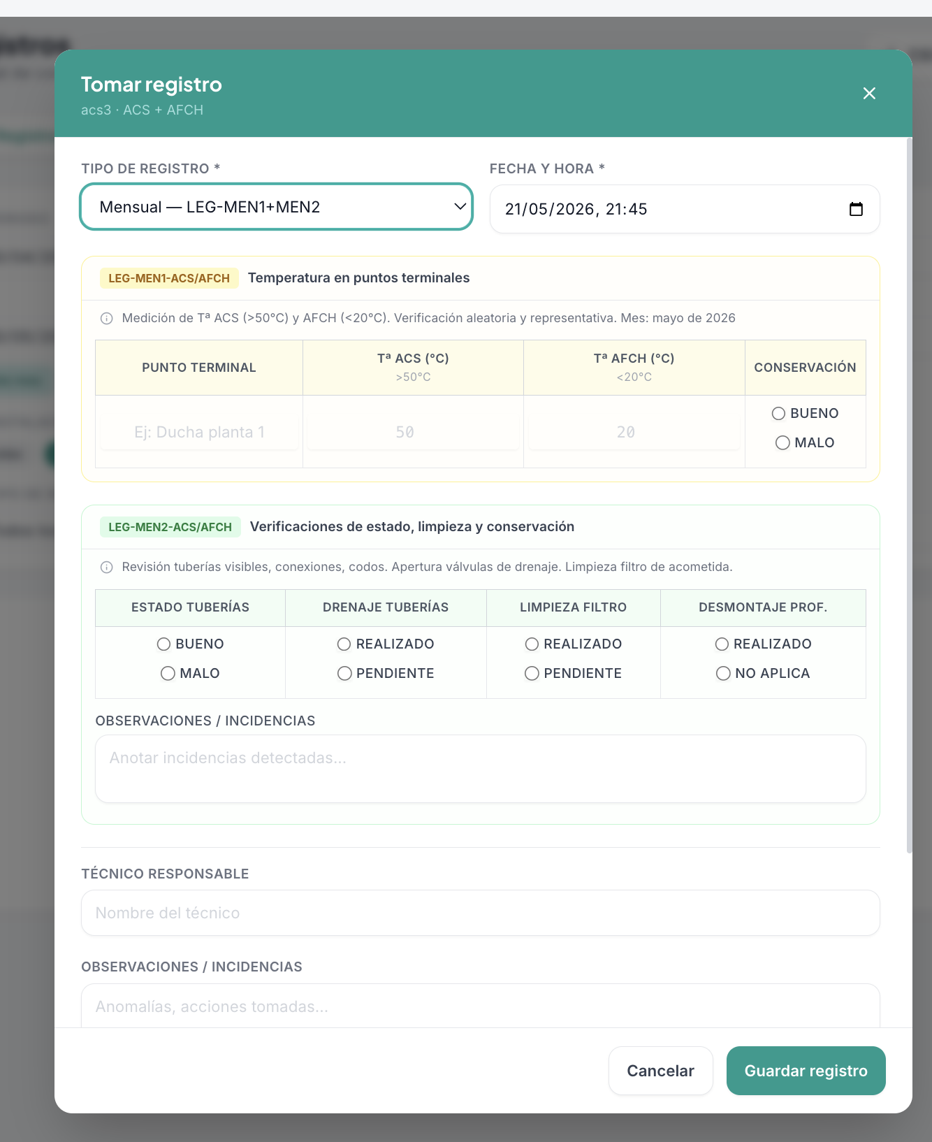 Portal de Control Desintesa — alertas e incidencias